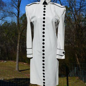 Neiman Marcus 80's White Leather Dress